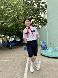 Áo sơmi hồng cho học sinh tiêu học