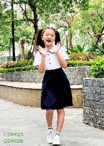 Đồng phục lớp tiểu học áo trắng váy quần đỏ