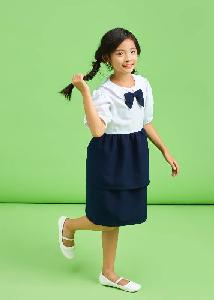 Mẫu đồng phục tiểu học xanh biển rất xinh