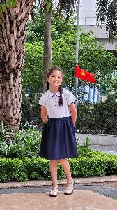 Mẫu đồng phục tiểu học trắng đẹp