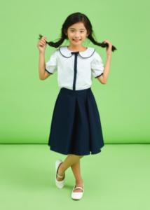 Áo sơ mi bé gái đồng phục học sinh nữ tay nơ