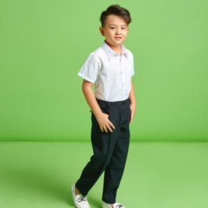 Áo sơ mi bé trai túi bên đồng phục học sinh nam