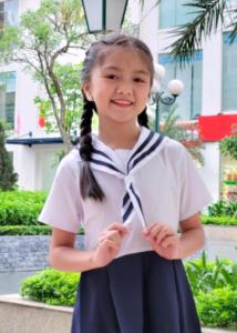 Đầm bé gái đi học cổ hải quân đồng phục học sinh nữ