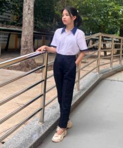 Quần tây bé gái cao cấp xanh đen đồng phục học sinh nữ