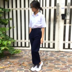 Quần tây bé gái đi học form xuông đồng phục học sinh nữ