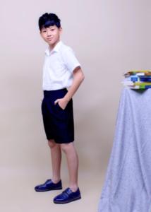 Áo sơ mi bé trai xếp li đồng phục học sinh nam big size