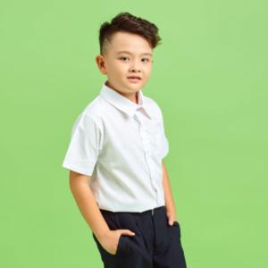 Áo sơmi trắng bé trai đồng phục học sinh nam big size