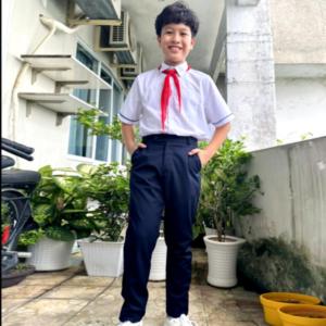 Quần tây bé trai đi học quai rẽ đồng phục học sinh nam