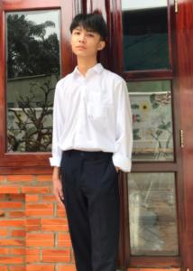 Áo sơ mi tay dài bé trai đi học đồng phục học sinh nam