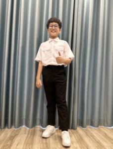 Quần tây bé trai đi học quai rẽ màu đen đồng phục học sinh nam